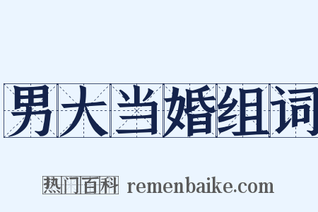 男大当婚组词是什么意思的图片